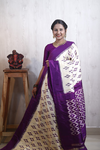 PRKSILWS4S24SZDC05- light weight Ikat silk saree