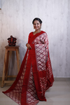 PRKSILWS4S24SZDC28- light weight Ikat silk saree