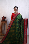 PRKSILWS4O05SICC19- light weight Ikat silk saree