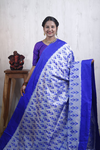 PRKSILWS4O05SZDC03- light weight Ikat silk saree