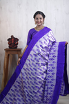 PRKSILWS4O05SZDC04- light weight Ikat silk saree