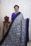 PRKSILWS4O05SZDC05- light weight Ikat silk saree