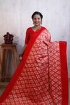 PRKSILWS4O05SZDC22- light weight Ikat silk saree