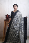 PRKSILWS4O05SZDC24- light weight Ikat silk saree