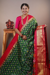 PSIHIDSS4V03BZCC13- Ikat silk saree