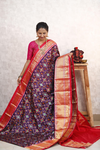 PSTHKBRS4V09FSDC22- Kanchi border Ikat silk saree