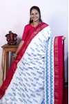 PRKSILWS4V13XZCD02- light weight Ikat silk saree