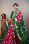 PANHIDSS4V18BNCD50- Ikat silk saree