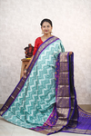 PANHKBRS4V20FZCC05- Kanchi border Ikat silk saree