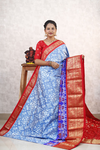 PANHKBRS4V20FZCC07- Kanchi border Ikat silk saree