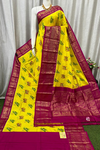 PASKKBRS4V20FSDD07- Kanchi border Ikat silk saree