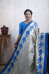 PRKSIDSS4D10BSCC03- Ikat silk saree