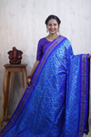 PRKSILWS4D10SZDC06- light weight Ikat silk saree