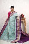 PSTHKBRS4D28FSDC03- Kanchi border Ikat silk saree