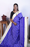 PRKSILWS4V04XZCC07- light weight Ikat silk saree