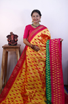 PRKSILWS4V13XZCD25- light weight Ikat silk saree