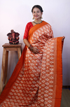 PRKSILWS4V01SZDC01- light weight Ikat silk saree