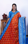 PRKSILWS4V04XZCC15- light weight Ikat silk saree