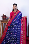 PRKSILWS4V04XZCC23- light weight Ikat silk saree