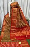 PASKKBRS4V20FSDD05- Kanchi border Ikat silk saree