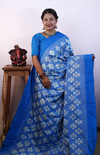 PRKSILWS4V01SZDC17- light weight Ikat silk saree