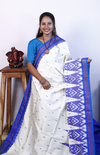 PRKSILWS4V04XZCC14- light weight Ikat silk saree