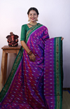 PRKSILWS4D10SZDC13- light weight Ikat silk saree