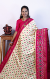 PRKSILWS4V04XZCC01- light weight Ikat silk saree