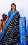 PRKSILWS4V04XZCC19- light weight Ikat silk saree