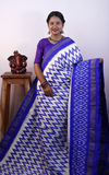 PRKSILWS4V04XZCC38- light weight Ikat silk saree