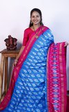 PRKSILWS4V13XZCD01- light weight Ikat silk saree