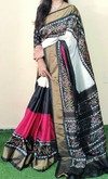 PGMRIDSS5J10NICD50- Ikat silk saree