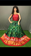 PSSIFSLG4V05SZCD54- Free Size Ikat Silk Lehenga