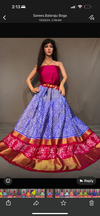 PSSIFSLG4V05SZCD55- Free Size Ikat Silk Lehenga