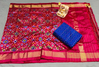 PSRGSDST4V10FFCD20- Ikat Silk dupatta with Ikat sico top