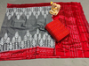 PSRGSDST4V10FFCD05- Ikat Silk dupatta with Ikat sico top