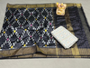 PSRGSDST4V10FFCD53- Ikat Silk dupatta with Ikat sico top