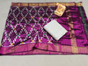 PSRGSDST4V10FFCD79- Ikat Silk dupatta with Ikat sico top