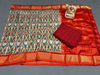 PSRGSDST4D04FFDC34- Ikat Silk dupatta with Ikat sico top