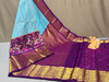 PSRGKBRS4D15FSCD02- Kanchi border Ikat silk saree