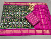 PSRGSDST4D04FFDC58- Ikat Silk dupatta with Ikat sico top