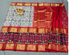 PSRGKBRS4S17FSCD10- Kanchi border Ikat silk saree