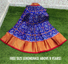 PSDHFSLG4V01SIDC07- Free Size Ikat Silk Lehenga