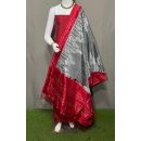 PSRGSDST5F15FFDC10- Ikat Silk dupatta with Ikat sico top