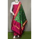 PSRGSDST5F15FFDC18- Ikat Silk dupatta with Ikat sico top