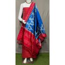 PSRGSDST5F15FFDC32- Ikat Silk dupatta with Ikat sico top