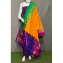 PSRGSDST5F21FFCD06- Ikat Silk dupatta with Ikat sico top