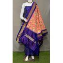 PSRGSDST5F21FFCD17- Ikat Silk dupatta with Ikat sico top