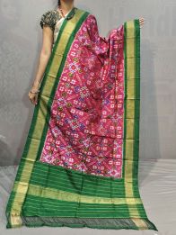 PGMRISDP5M04ECCD60- Ikat silk dupatta