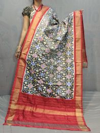 PGMRISDP5M04ECCD65- Ikat silk dupatta